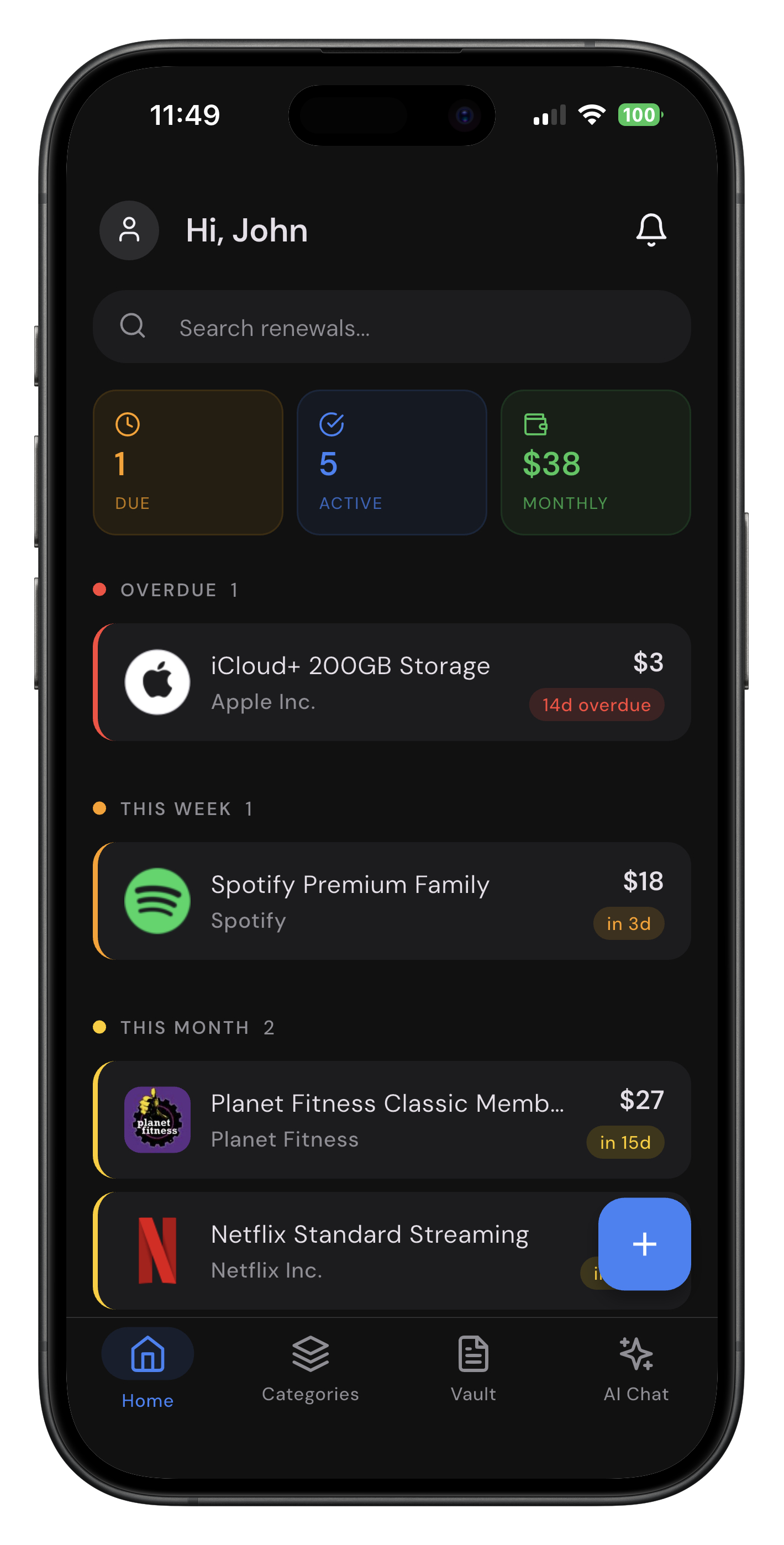 Renewd app screenshot